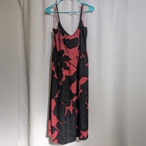 Loft blue and pink midi dress size 12